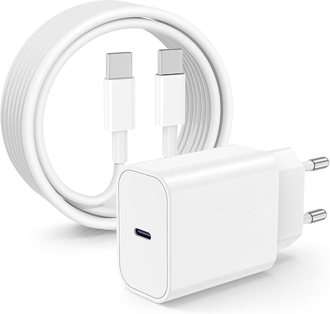 Qalirvis Chargeur iPhone USB Type-C Blanc