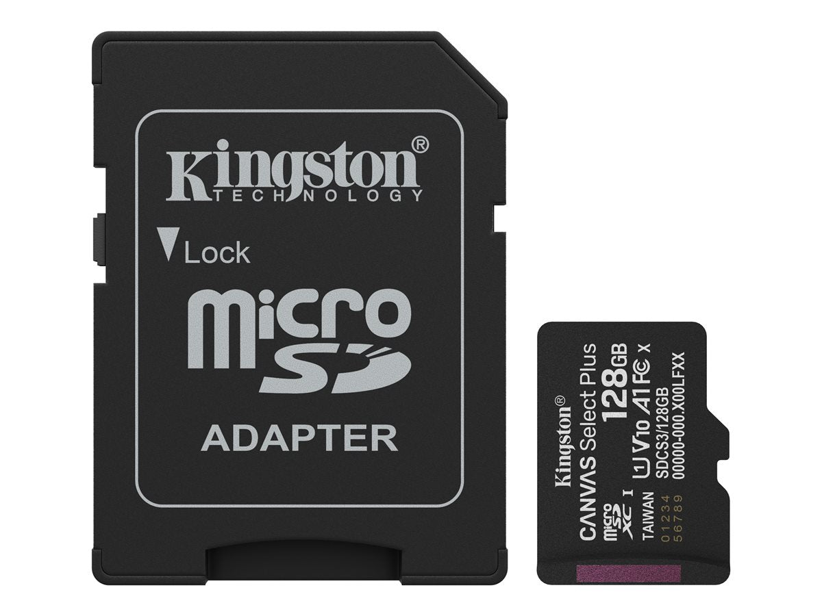 Kingston Canvas Select Plus microSDXC 128GB UHS-I U1 Classe 10 A1