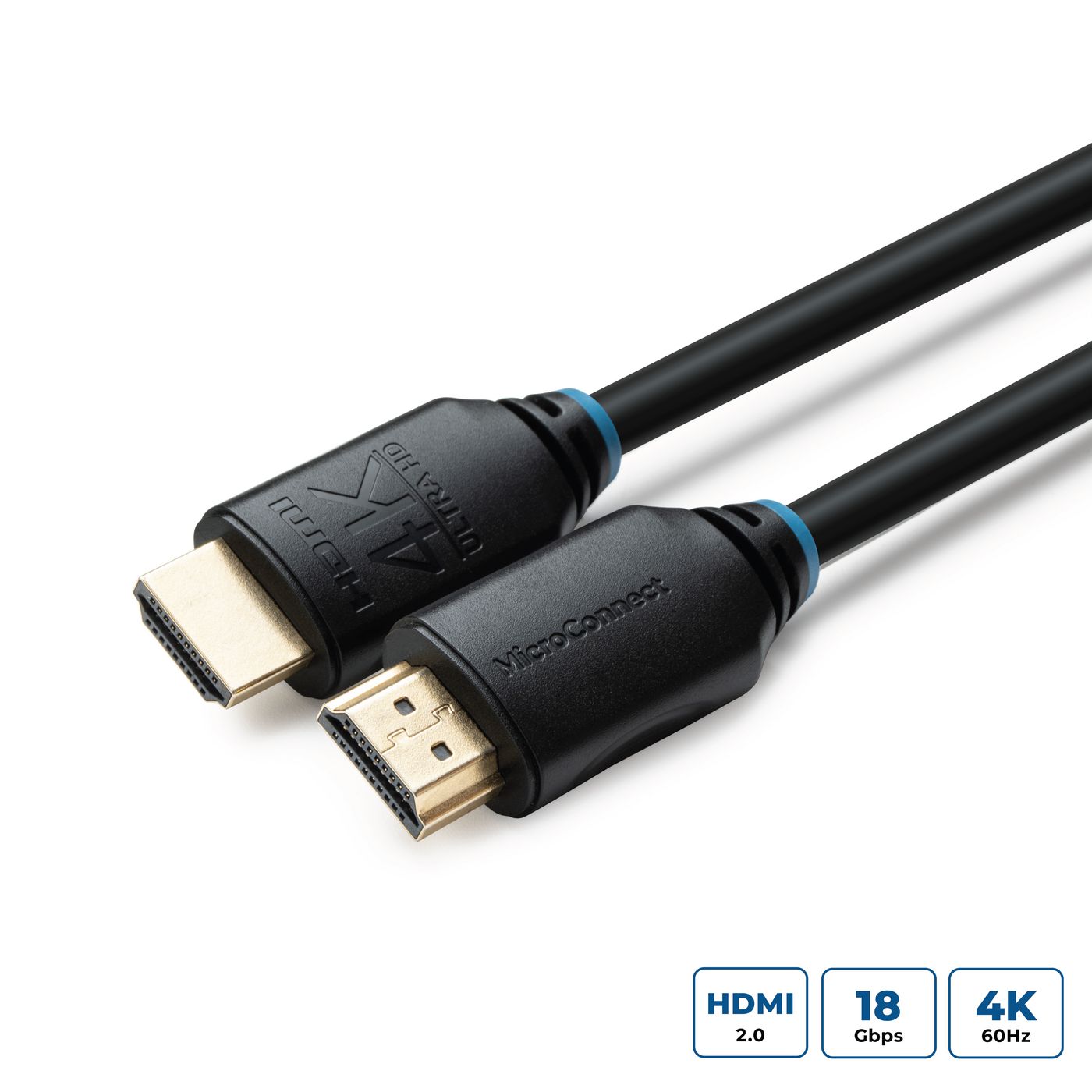 HDMI MicroConnect Mâle Mâle 4K 5m Noir