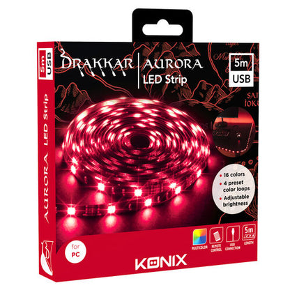 Aurora bande LED 5m USB Drakkar