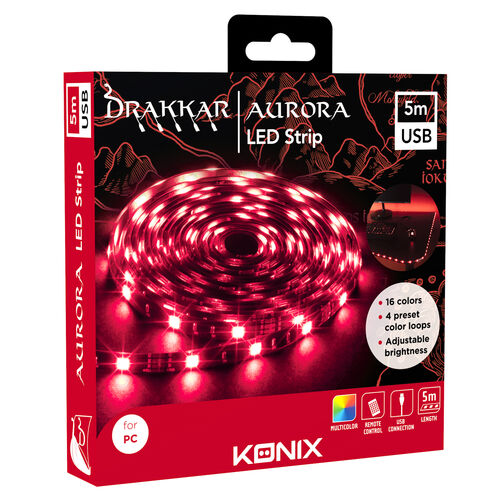 Aurora bande LED 5m USB Drakkar