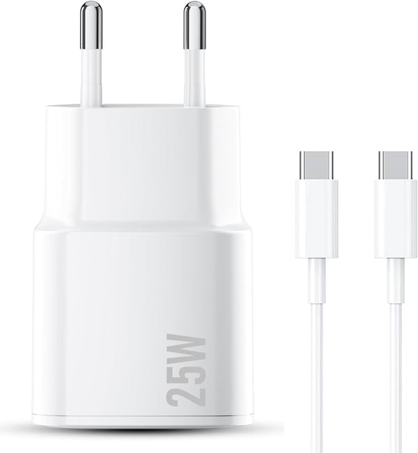 Chargeur USB C pour iPhone 25W Blanc