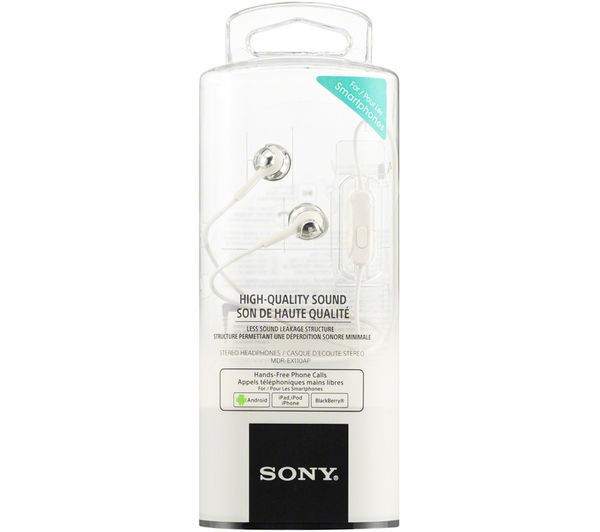 Sony MDR-EX110AP + Micro Blanc Intra Auriculaire