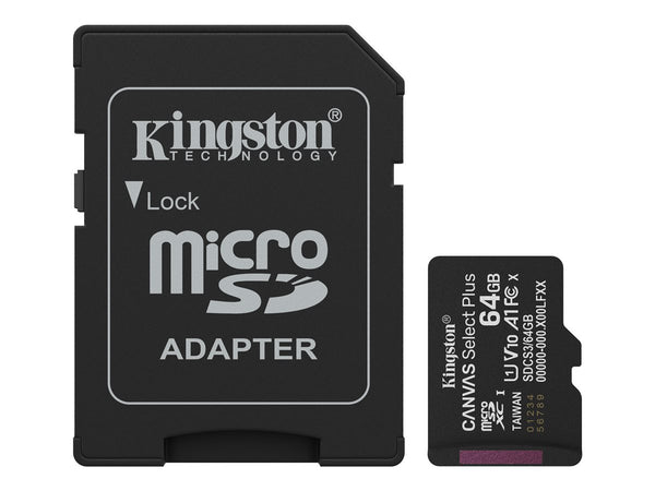 Kingston Canvas Select Plus microSDXC 64GB UHS-I U1 Classe 10 A1