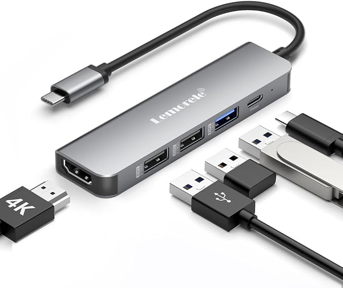 Station d'accueil 5 en 1 Lemorele USB-C