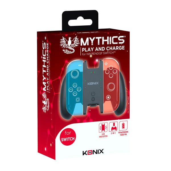 Kit Play & Charge Konix pour Joy-Con Nintendo Switch