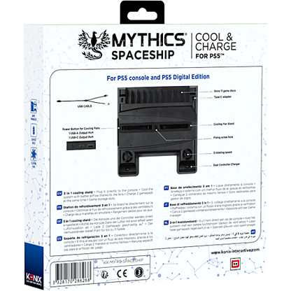 Konix Spaceship pour PS5 Cool & Charge