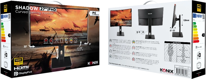 Moniteur Konix Drakkar Shadow 27" 180 Hz