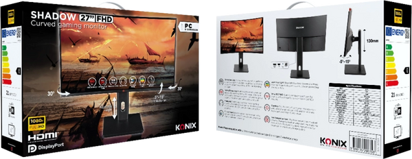 Moniteur Konix Drakkar Shadow 27" 180 Hz