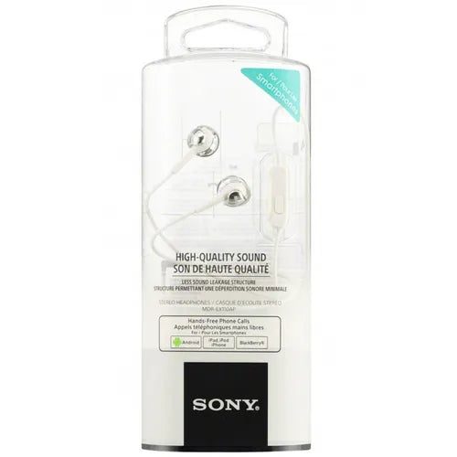 Sony MDR-EX110AP + Micro Blanc Intra Auriculaire