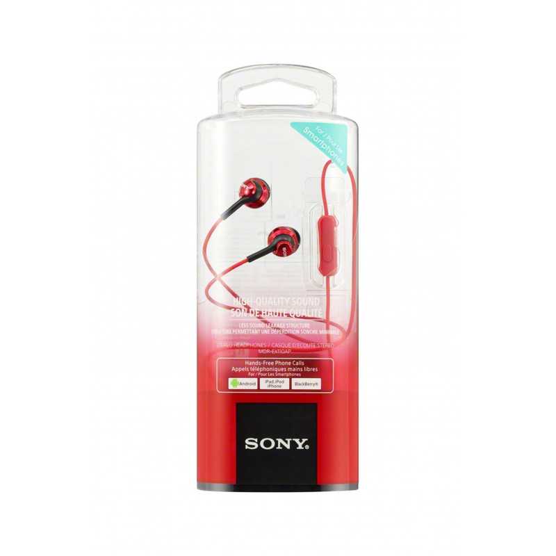 Sony MDR-EX110AP + Micro Intra Auriculaire Rouge