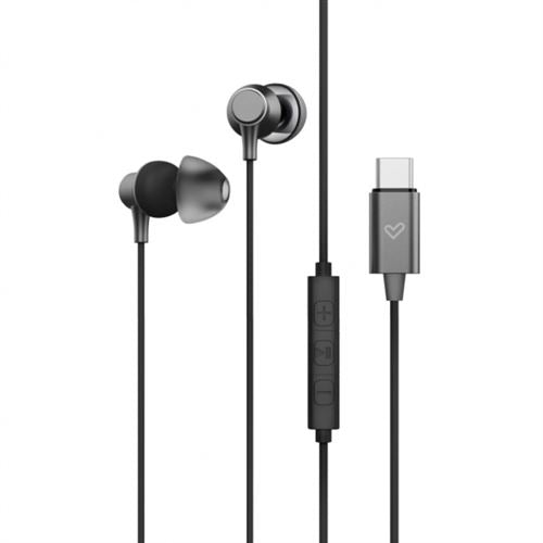 Ecouteurs Energy Sistem Type C métallisé Noir