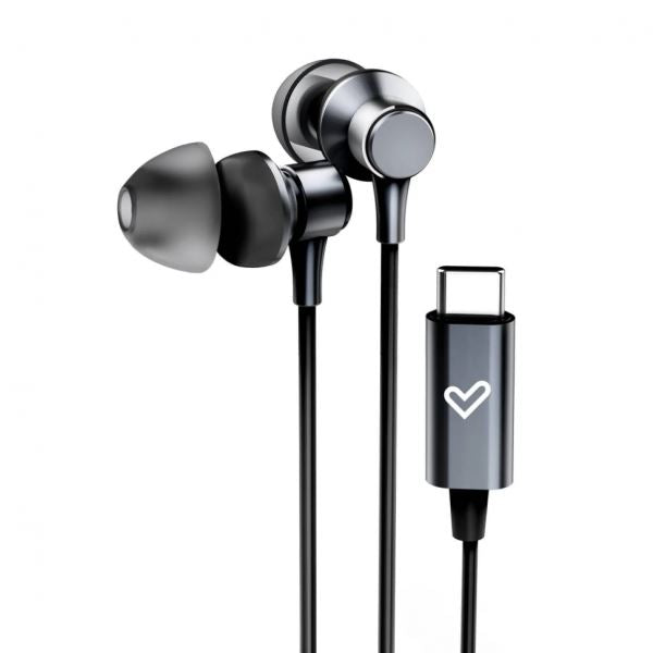 Ecouteurs Energy Sistem Type C métallisé Noir