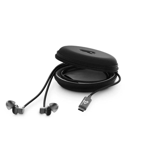 Ecouteurs Energy Sistem Type C métallisé Noir