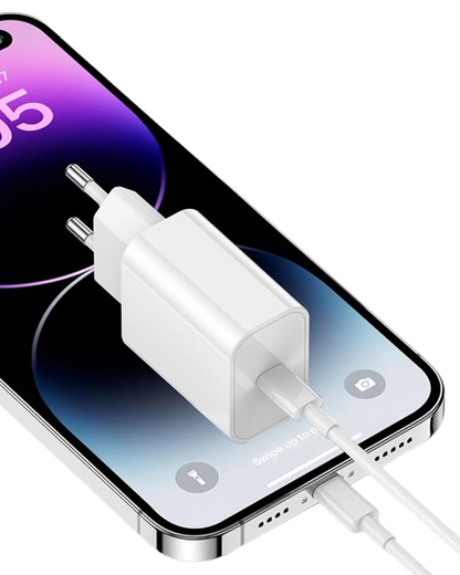Chargeur USB C pour iPhone 25W Blanc