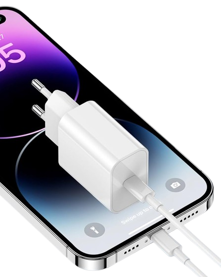 Chargeur USB C pour iPhone 25W Blanc